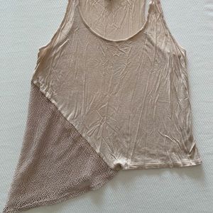 Tan Mesh Hipster Tank